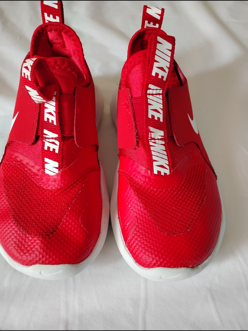 Nike Kids Slip-On Sneakers in Red and White